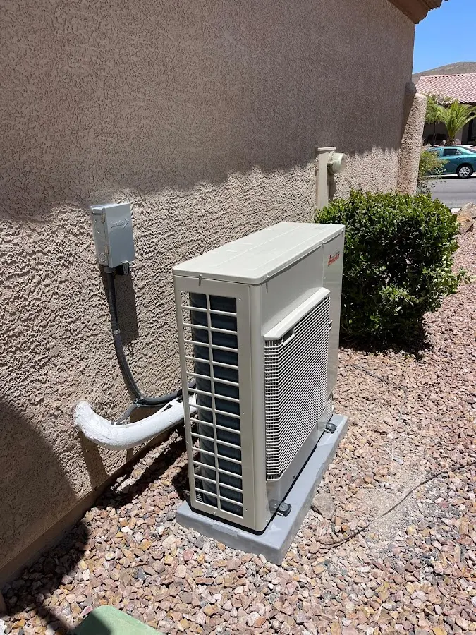 Residential air conditioning condenser unit in East Flat Rock